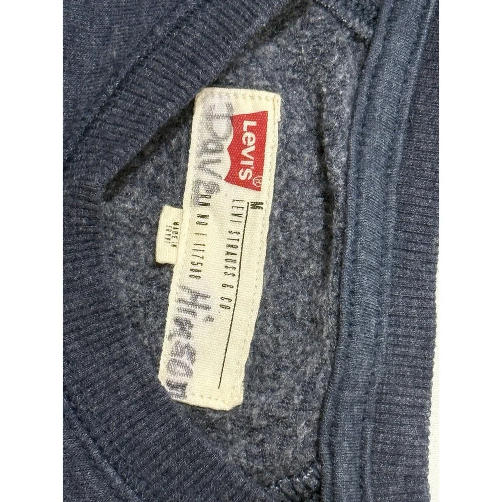 Levi's Mens‎ Medium Blue Long Sleeve Crewneck Sweater Sweatshirt Preowned